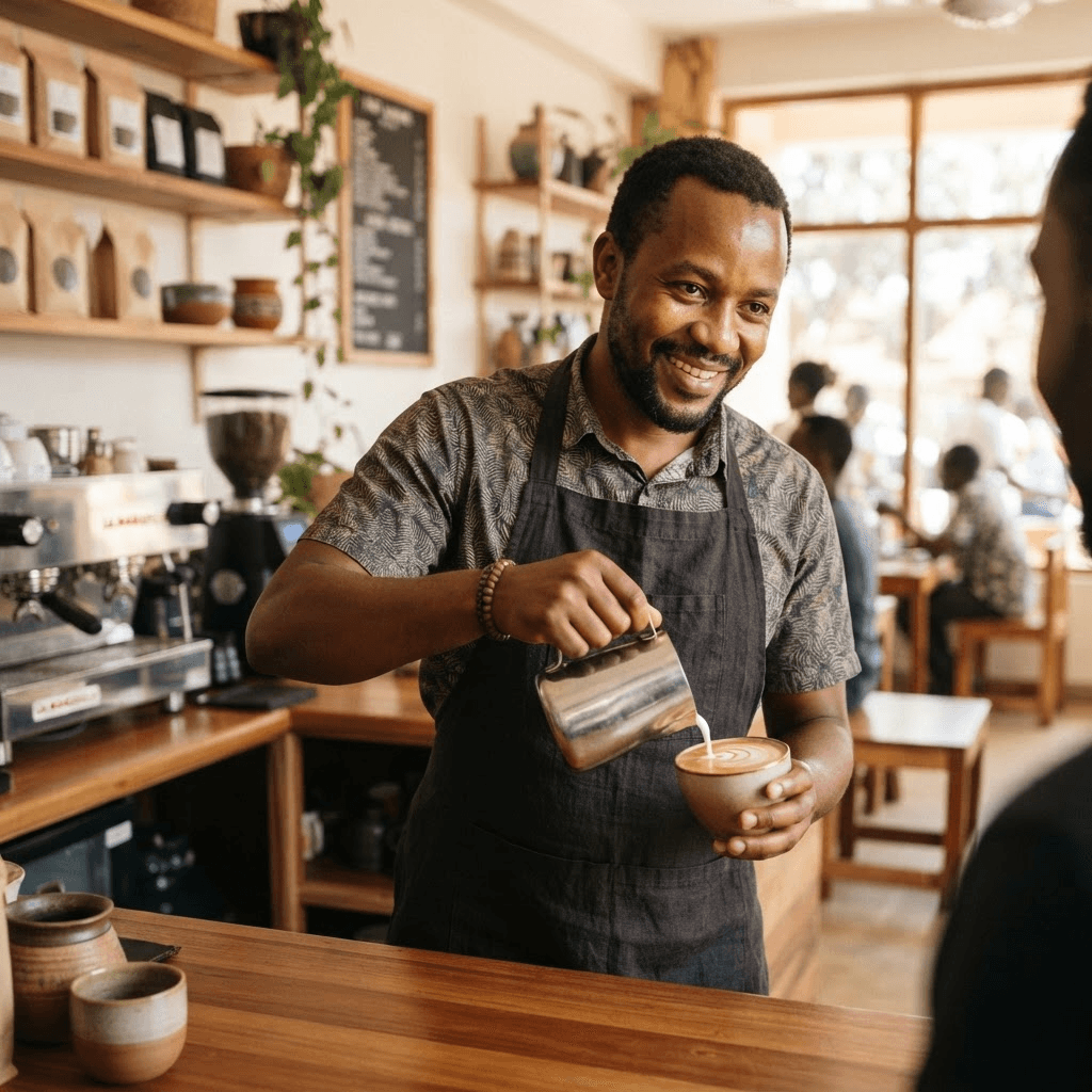 Coffee shop in Arusha